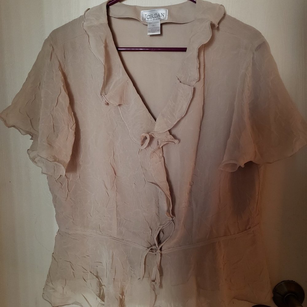 Womens polyester crinkle blouse